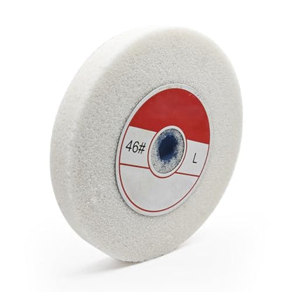 1 Piece Benchtop Grinding Wheel, 5 Inches, Suitable for Grinding Alloy Steel, Hardened Steel, High Carbon Steel and Other Metals. 46 Grit, 1/2" Mandrel Hole, 0.67" Thickness (White Corundum)