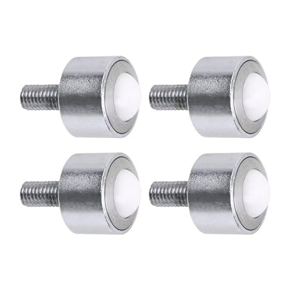 4 Pcs Transfer Bearing Flange Mounted Nylon Roller 0.59 Inch 99lbs Load Capacity