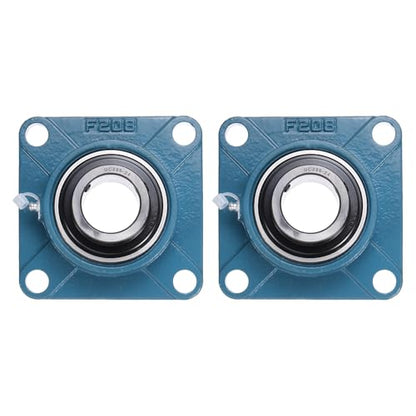 uxcell 2 Pcs UCF-208-24 Pillow Block Bearings 1-1/2 Inch Bore Self Alignment Chrome Steel Bearing Units, 4-Bolt Square Flange Mounted, Solid Base - size: UCF-208-24