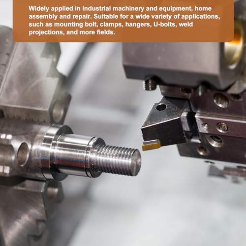 DTGN M10x1.5x110mm(DxPxL) Fully Threaded Rod - 5Pack - Good for Machinery - 304 Stainless Steel Right Hand Thread Rods Bar Studs - Silver - size: M10x1.5x110mm