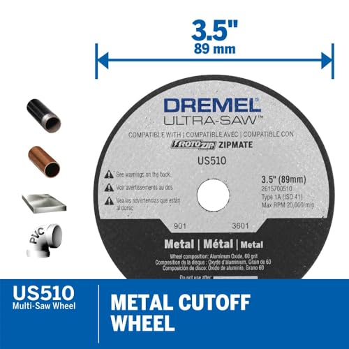 Dremel US510-01 Ultra-Saw 3.5-Inch Metal Cutting Wheel - size: 3.5 Inch (Pack of 1), style: Metal Cutting Wheel