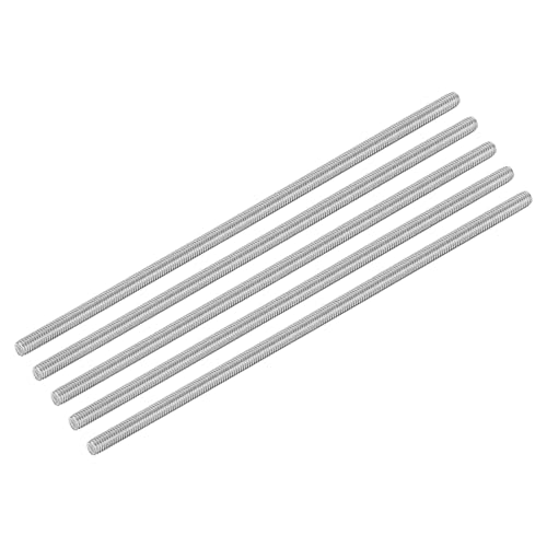 uxcell 10Pcs M6 x 200mm Fully Threaded Rod 304 Stainless Steel Right Hand Threads Bar Studs for Anchors Bolts, Clamps, Hangers and U-Bolts, 1 Thread Pitch - size: M6 x 200mm