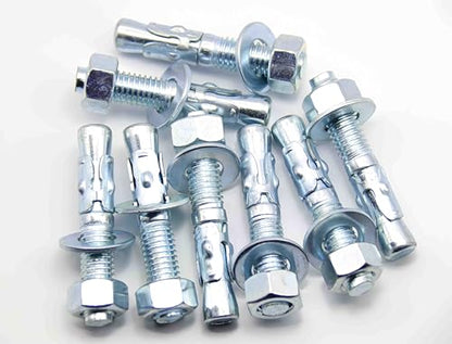 1/2" x2-3/4 Wedge Anchors by Zinced of Heavy-Duty Fastener for Cement and Concrete (8pcs Pack) - size: 1/2"x 2-3/4"