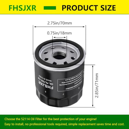 2 Pack 52114 Transmission Oil Filters Compatible with Hydro Gear - size: 2