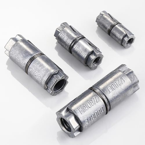 Wensilon (25 pcs) 1/2x2-1/2x7/8 Double Expansion Anchor, Zinc Plated Double Expansion Shield Anchors, Double Expansion Shields,for Masonry, Concrete, Brick or Block - size: 1/2x2-1/2x7/8