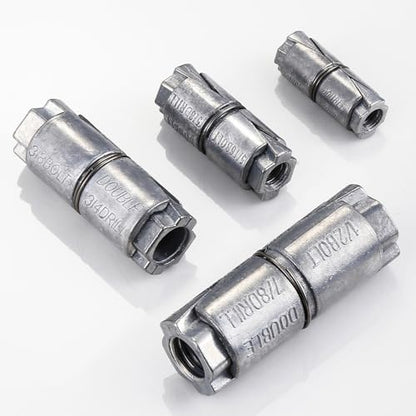 Wensilon (25 pcs) 1/2x2-1/2x7/8 Double Expansion Anchor, Zinc Plated Double Expansion Shield Anchors, Double Expansion Shields,for Masonry, Concrete, Brick or Block - size: 1/2x2-1/2x7/8