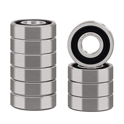 XIKE R4-2RS Sealed Deep Groove Ball Bearings, 6.35x15.875x5.556 mm, 10-Pack - size: R4-2RS - 6.35x15.875x5.556 mm