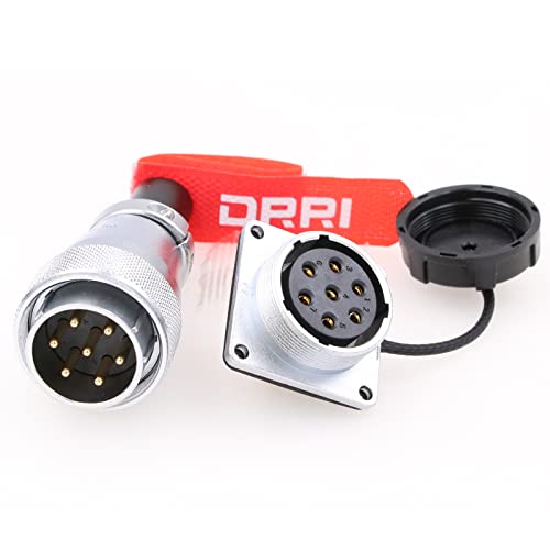 WEIPU Heavy Duty WS20 7-Pin Metal Aviation Circular Bulkhead Connector Male Plug Female Socket for Industrial Control Systems - size: 5 Pin 10A