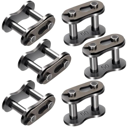 PAGOW 6pcs #50 Roller Chain Connecting Links, Master Connector Link Heavy Duty for Bycicles, Mini Bikes, Motorcycles, Go-Karts, Agricultural Machine, Home and Industrial Machinery - color: #50, 6pcs