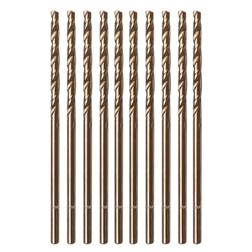 Cobalt Drill Bit 5/64" Twist Drill Bits, M35 High Speed Steel Jobber Length Drill Bit, 135 Degree Tip for Hard Metal, Stainless Steel, Cast Iron with Index Storage Case, Pack of 10 pcs - size: 5/64 in(10pcs)