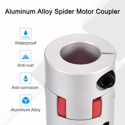 MECCANIXITY Aluminum Shaft Coupling 22mm - 22mm Flexible Spider Coupling - size: 22mm to 22mm