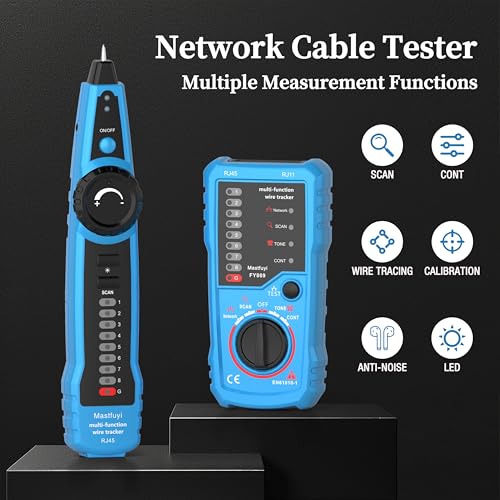 Network Cable Tester, Wire Tracer Tone Generator and Probe Kit - color: Bule-Red