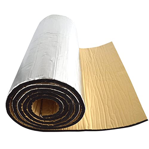 Car Heat Sound Deadening Insulation Mat, 394mil 10.76sqft Sound Deadener & Heat Insulation Pad for Auto Hood Engine Roof Door and Trunk - 40 Inch x 40 Inch, Aluminum Foil Finish - style: 40 x 40"(10.76sqft)