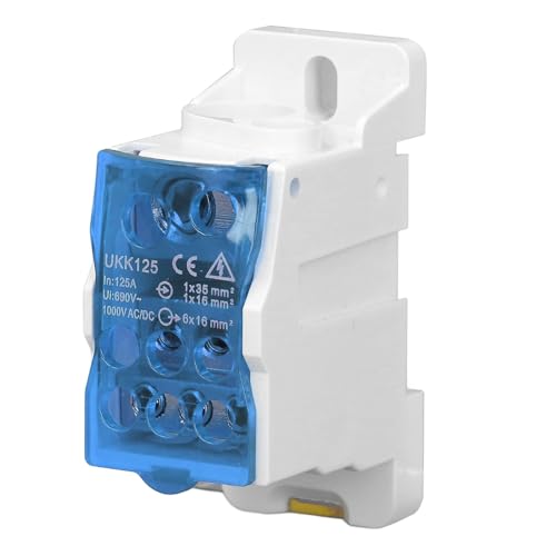 BORDSTRACT 690V 125A Blue DIN Rail Distribution Box - color: Blue, size: 125A