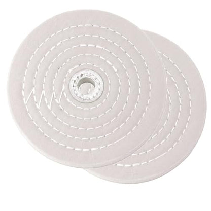 2 Pcs 6" Extra Thick Cotton Buffing Wheel, 5/8" Arbor Hole - style: 6 In Buffing Wheel(2 Pcs White)