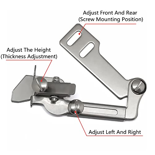 Sewing Seam Guide Presser Foot Fine Tucker Gauge DIY Tool Adjustable with Screwdriver for Industrial Sewing Machine JUKI DDL-8500 DDL-8700 DNU-1541
