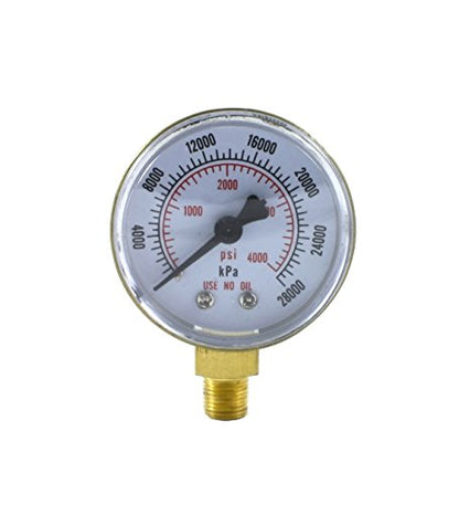 SÜA - Low and High Pressure Gauges for Oxygen Regulator 0-100 psi & 0-4000 psi - 2 inches - 1/8'' Thread - LDB - size: LDB - Low and High