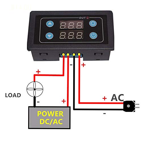 ICSTATION Delay Relay Module, AC 85V-265V Time Delay Switch 0-999s/min/h Timer Relay LED Display Digital Timer Cycle Delay Switch Module for Light Water Pump Engine - style: AC 85-265v