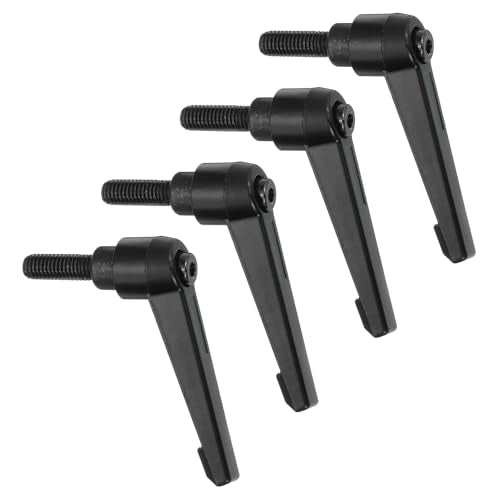 uxcell 4Pcs M8 x 20mm Adjustable Knobs Handle Male Thread Push Button Ratchet Quick Release Locking Rotating Bolt for Lathe Machinery, Black - size: M8 x 20mm