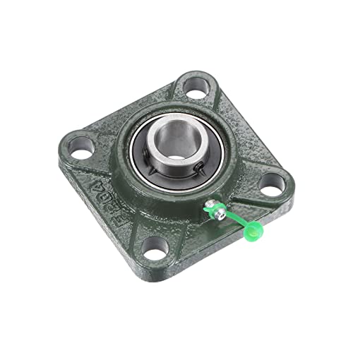 uxcell UCF204 Flange Block Bearings 20mm Bore Cast Iron Bearing Unit Set - size: 20mm