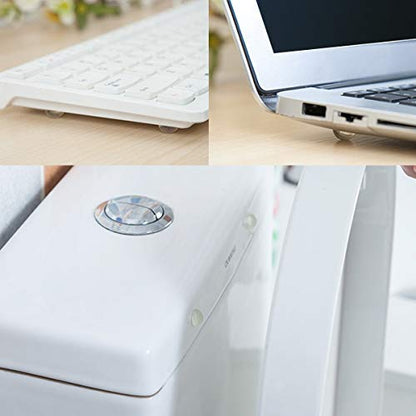 Glass Table Top Bumpers Clear Rubber Bumpers Alamic 20 x 2 MM Adhesive Transparent Rubber Feet Bumpers Sound Dampening for Cabinet Doors, Drawers, Glass Tops, Picture Frames, Cutting Boards - 50 Pcs - size: 20x2mm_Cylinder_50 Pcs