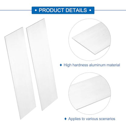 MECCANIXITY Square Aluminum Flat Bar, 3/32" (3mm) Thick x 3-15/16" (100mm) Width x 13" (330.2mm) Long 6063 Aluminum Flat Plate Solid New Mill Stock Silver for Industrial Building - size: 3/32" x 3-15/16" x 13"