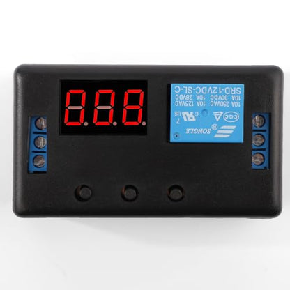 DROK 12V Timer Relay, LED Display 4-Mode On-Off Automotive Time Delay Relay, Electric Delay Timer Switch 0.1s to 999min - size: 1pcs