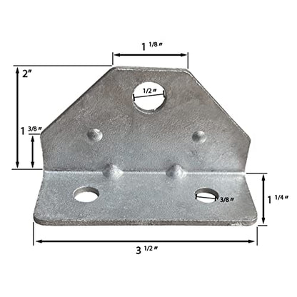 4 Pack Swivel Top Angle Bracket Bolster Bunk Board Adjustable for Boat Pontoon Trailer (4)
