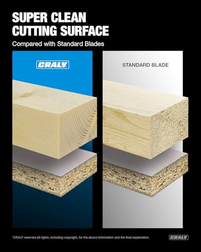 CRALY 10 Inch 50 Teeth Combination Saw Blade, 5/8 Inch Arbor Carbide Tipped Circular Saw Blade, Thin Kerf, Black Ice™, for Cutting Wood & Wood Composites with Table Saw, Miter Saw(C1050CT) - size: 10", 5/8'' arbor, 50T