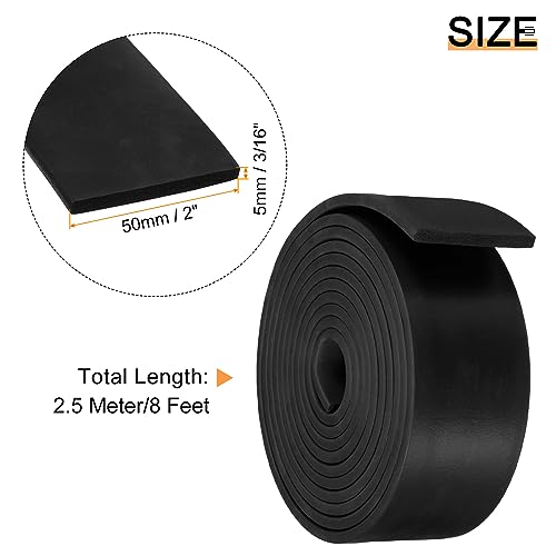 uxcell EPDM Rubber Foam Sheet Strip 3/16" T x 2" W x 8' L Rubber Sheet Rolls Weather Strip for DIY Gasket, Crafts, Insulation - size: 3/16" T x 2" W x 8' L