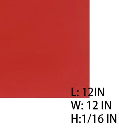 Neoprene Rubber Sheet Solid Rubber Strips Roll Mat PadInsulation High Temperature Rsistant for DIY Gaskets, Pads, Sealing, Cushion (Red, 12" X 12" X 1/16" (.062")) - color: Red, size: 12" X 12" X 1/16" (.062")