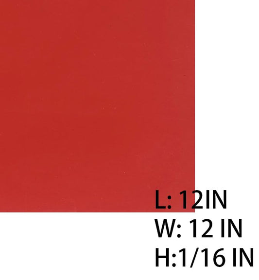 Neoprene Rubber Sheet Solid Rubber Strips Roll Mat PadInsulation High Temperature Rsistant for DIY Gaskets, Pads, Sealing, Cushion (Red, 12" X 12" X 1/16" (.062")) - color: Red, size: 12" X 12" X 1/16" (.062")