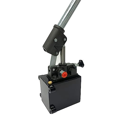 Single Acting Hydraulic Hand Pump with 3 QTs Tank - Manual Hydraulic Pump with Changeover Valve - 1.5 CID, 3600 PSI, 3/8" NPT Ports Piston Hand Pump - color: Single Acting, size: 1.5 CID 3 QTs tank
