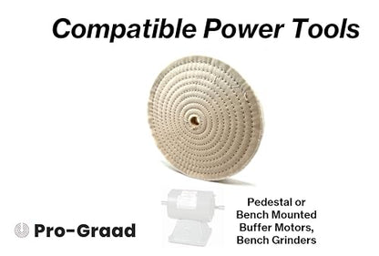 10" x 3/4" 80-Ply Fine Muslin Buffing Wheel, 1 Pack