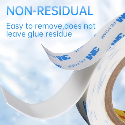 Double Sided Foam Tape | 0.39" x16.5Ft| Strong Adhesive Vibration Resistant Tape for Indoor/Outdoor Paint Wall Picture Hanging Poster|Free Damage Mounting Heavy Duty Foam Tape(0.39in/10mm x 16.5ft) - size: 0.39 in x 16.5 ft