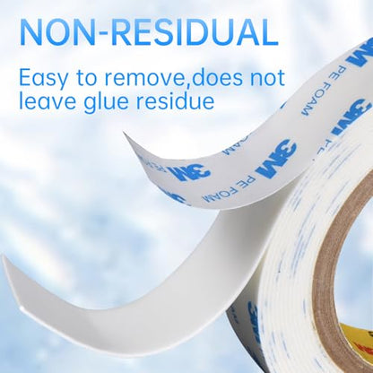 Double Sided Tape Heavy Duty,1in x 16.5Ft Wall Picture Hanging Tape - size: 0.98 in x 16.5 ft