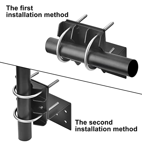 Antenna Mount Outdoor Antenna Pole Mast Mount Bracket- Heavy Duty Steel with U-Bracket Assembly + 6 Screws