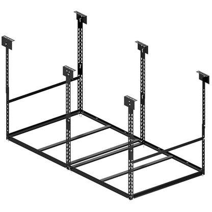 3x6 Ft Overhead Garage Storage Rack, 28-41 inch Height Adjustable Ceiling Mounted Organization Rack, 550 lbs Weight Capacity, 36"x72" Heavy Duty Space-Saving Metal Rack for Garage Storage - size: 3x6ft w/ 4 Support Bars