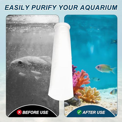 Aquarium Filter Bag Mesh (2Pcs 75 Micron 7.1" Ring 31.9" Long) - size: 75 Micron - 31.9" Long 7.1" Ring