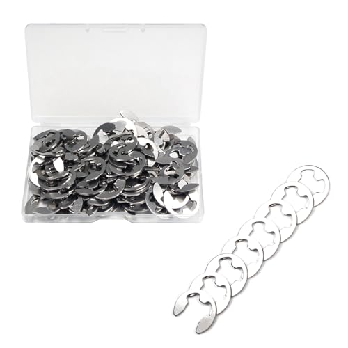 100Pcs M10 E-Clip Circlip, 304 Stainless Steel Snap Rings - color: Silver, size: M10