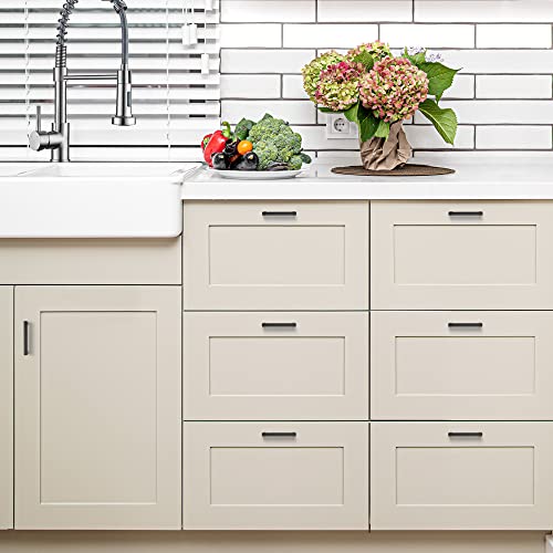 Ravinte Matte Black Cabinet Pulls Slim Cabinet Handles, 3 Inch CC, 30 Pack - size: 3" hole center