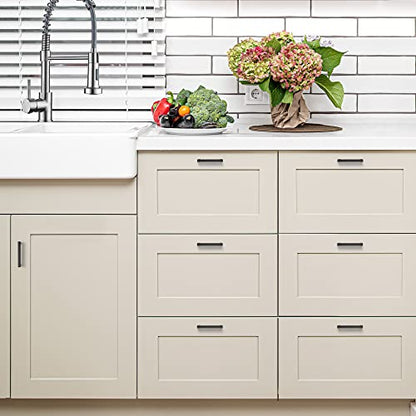 Ravinte Matte Black Cabinet Pulls Slim Cabinet Handles, 3 Inch CC, 30 Pack - size: 3" hole center