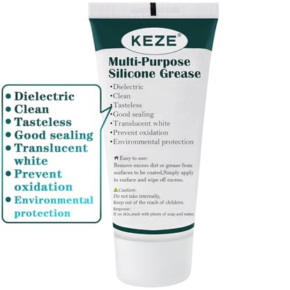 KEZE Waterproof Food Grade Silicone Lubricant Plumbers Grease for O Rings - size: 1 Pack (1oz)