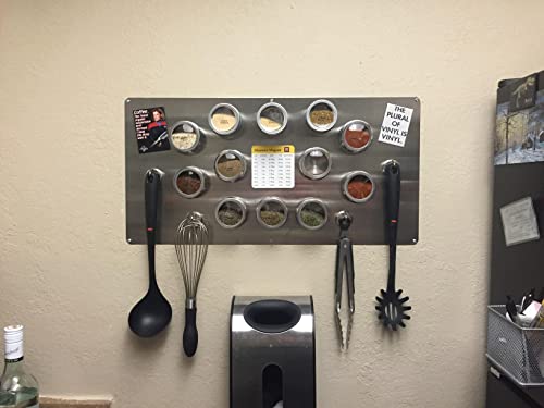 CMS MAGNETICS - (48 in²) 6x8 Stainless Steel Sheet Metal with 1mm Thickness | Bulletin Board to Hang Your Magnets, Magnetic Spice Jars, Office, Jewelry, Crafting, Cabinets, Kitchen Splash Guard - size: 6" x 8"