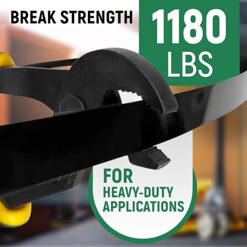 1/2" x 3080' Heavy-Duty Steel Strapping, Pallet of 6 Coils, 0.020" Thick, 1180 Lbs Break Strength, 16" x 3" Core - Pallet Metal Banding - Approved for UPS, Railroad Shipments - size: 6 Coils (Pallet)