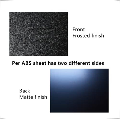 Black ABS Plastic Sheets- 0.060" Thick,12" x 16", 6 Pack for Laser Cutting, and Moldable - color: Black, size: 12" x 16"