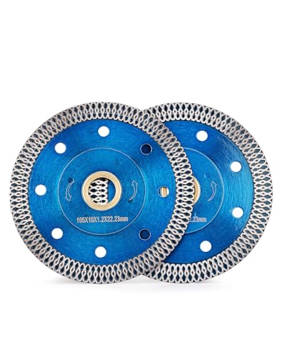 2Pcs/Lot 4 Inch Super Thin Diamond Tile Blade Porcelain Cutting Blade for Cutting Granite Marble Ceramics Porcelain Tiles ((4"-2pcs) - size: 4"-2pcs