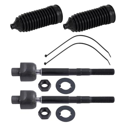 TRQ Front Steering Kit Steering Rack & Pinion Bellow Tie Rod - style: PSA27297