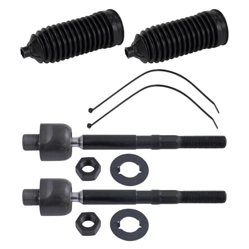 TRQ Front Steering Kit Steering Rack & Pinion Bellow Tie Rod - style: PSA27297