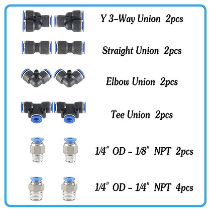 Blue PU Pneumatic Tubing Air Hose, 1/4" OD x 1/6" ID, 12m/39.4ft - color: Blue, size: 1/4in x 12M